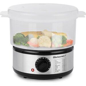 Quart Electric Compact Mini Food Vegetable Steamer, 400W with BPA-Free Tray